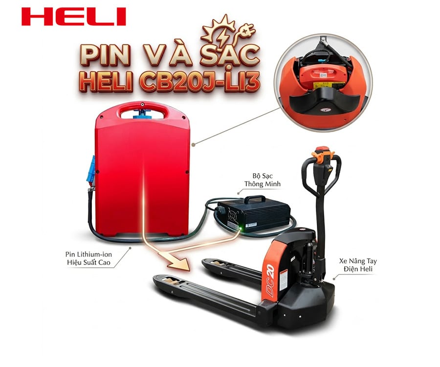 Ắc quy pin xe nâng tay điện Heli CBD20J-LI3